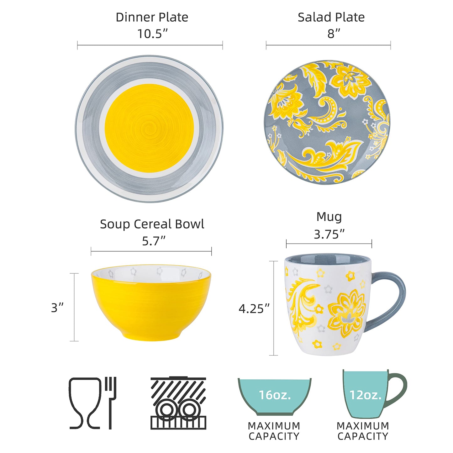 Hand-painted Pattern Dinnerware Sets