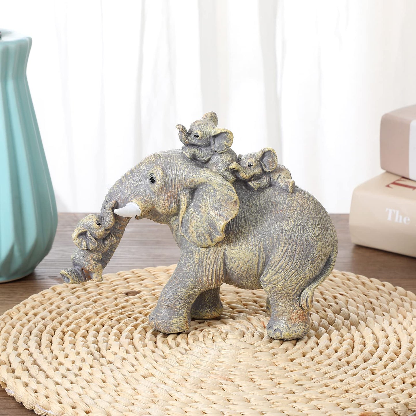 Silver Good Luck Elephant Decor The Elephant Protects The Baby