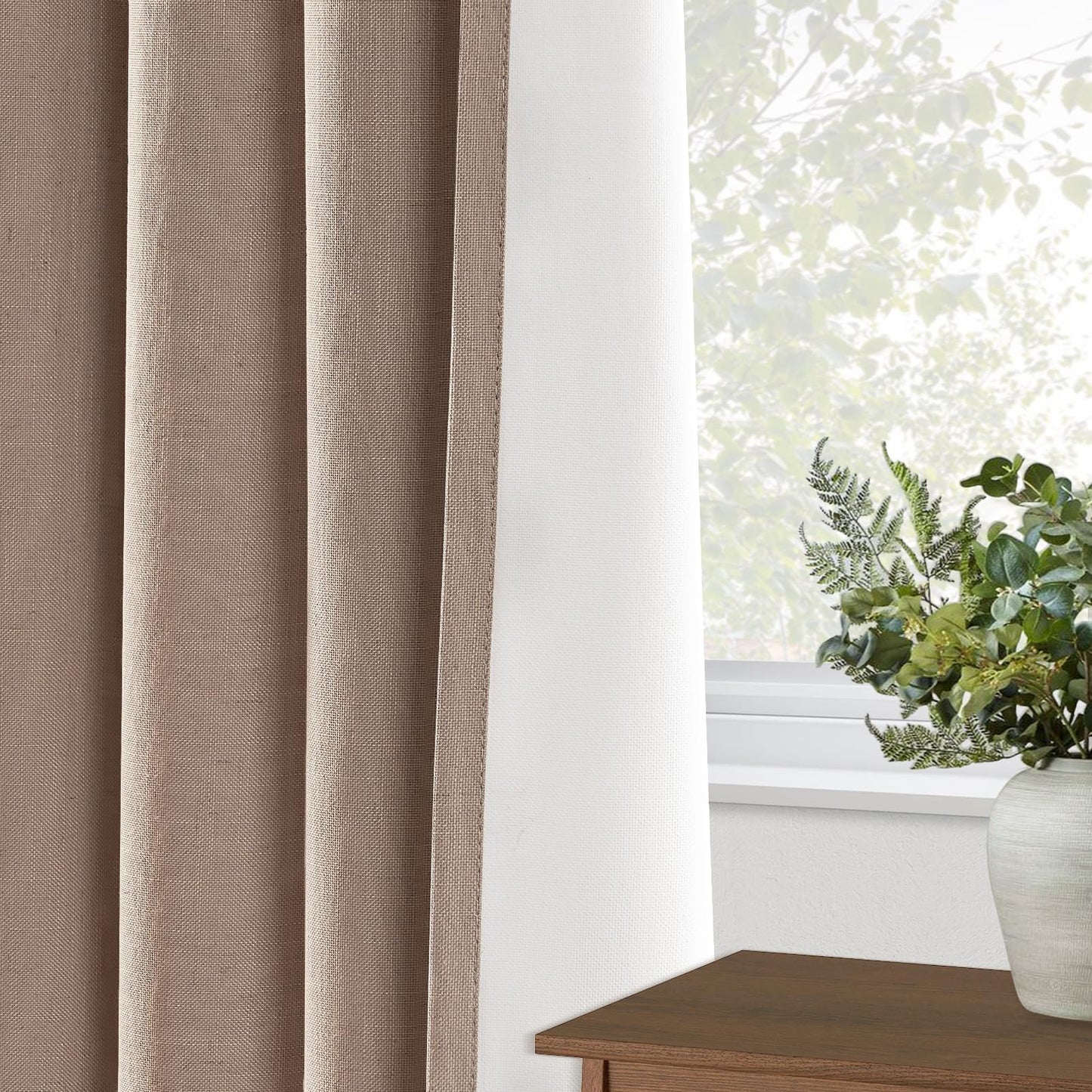 Pinch Pleated Curtains 96 Inch Long, 100% Blackout Thermal Insulated