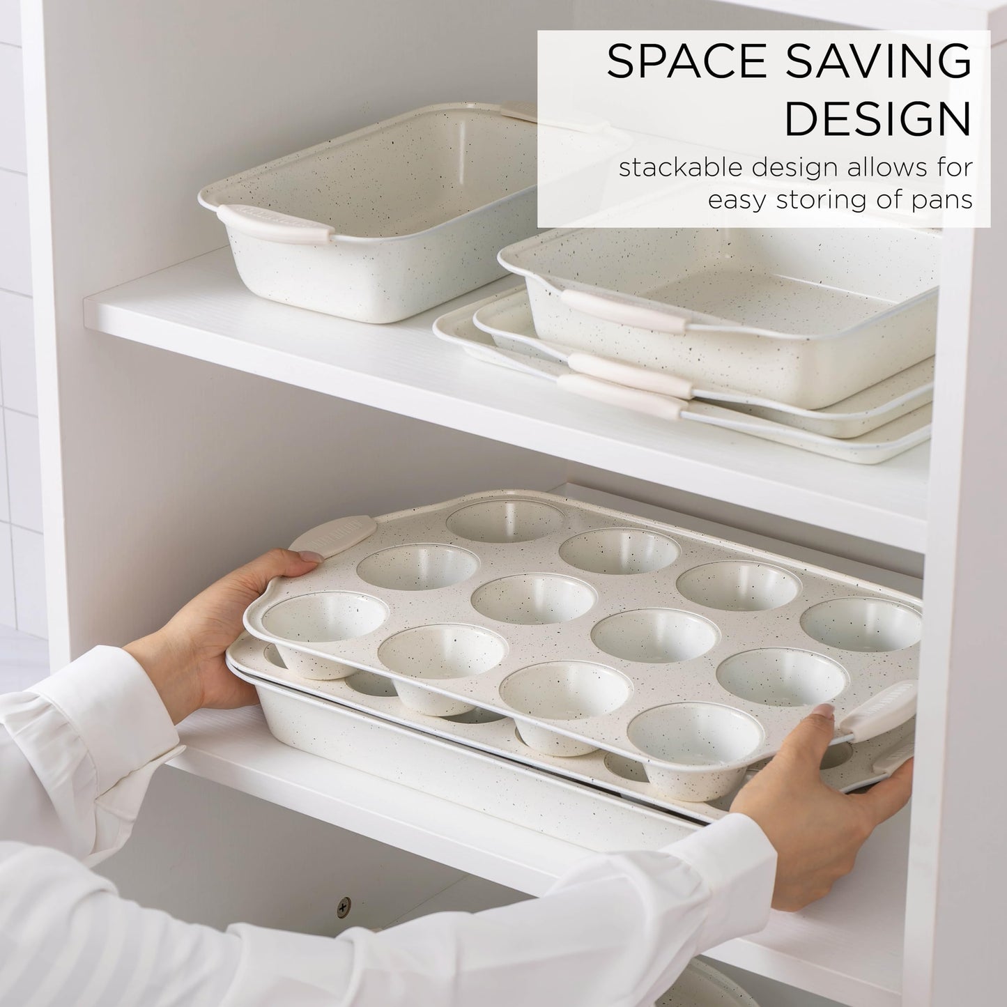 10-Piece Nonstick Stackable Bakeware Set - PFOA, PFOS, PTFE Free