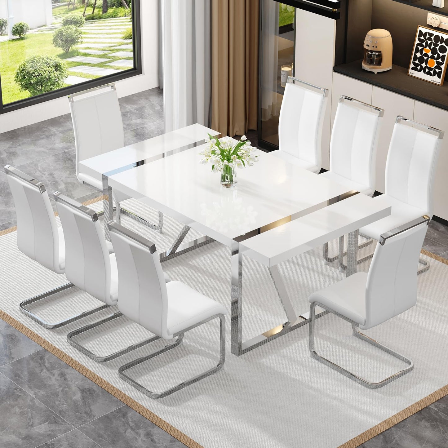 Dining Table Set for 4，5 Piece Dining Table Set