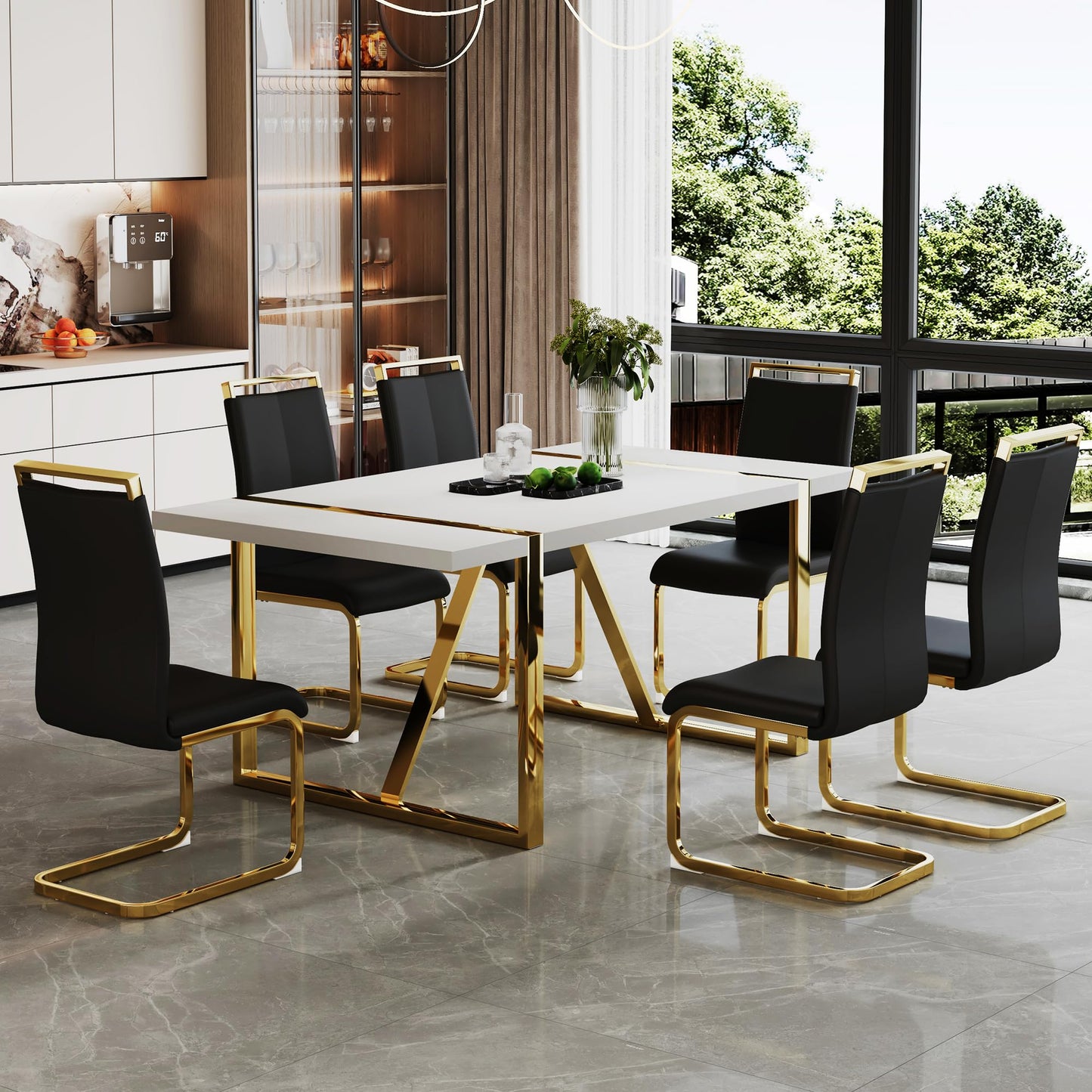 Dining Table Set for 4，5 Piece Dining Table Set