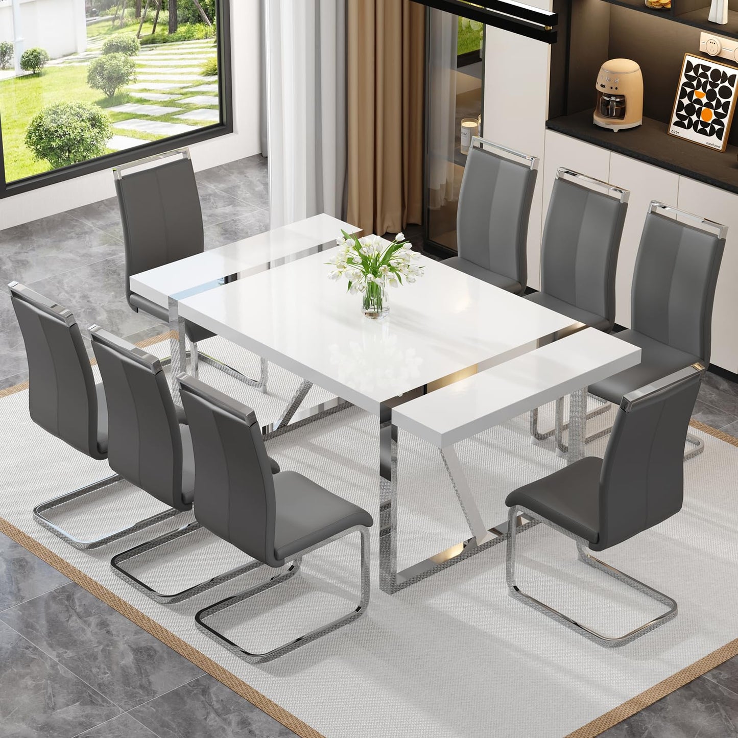 Dining Table Set for 4，5 Piece Dining Table Set