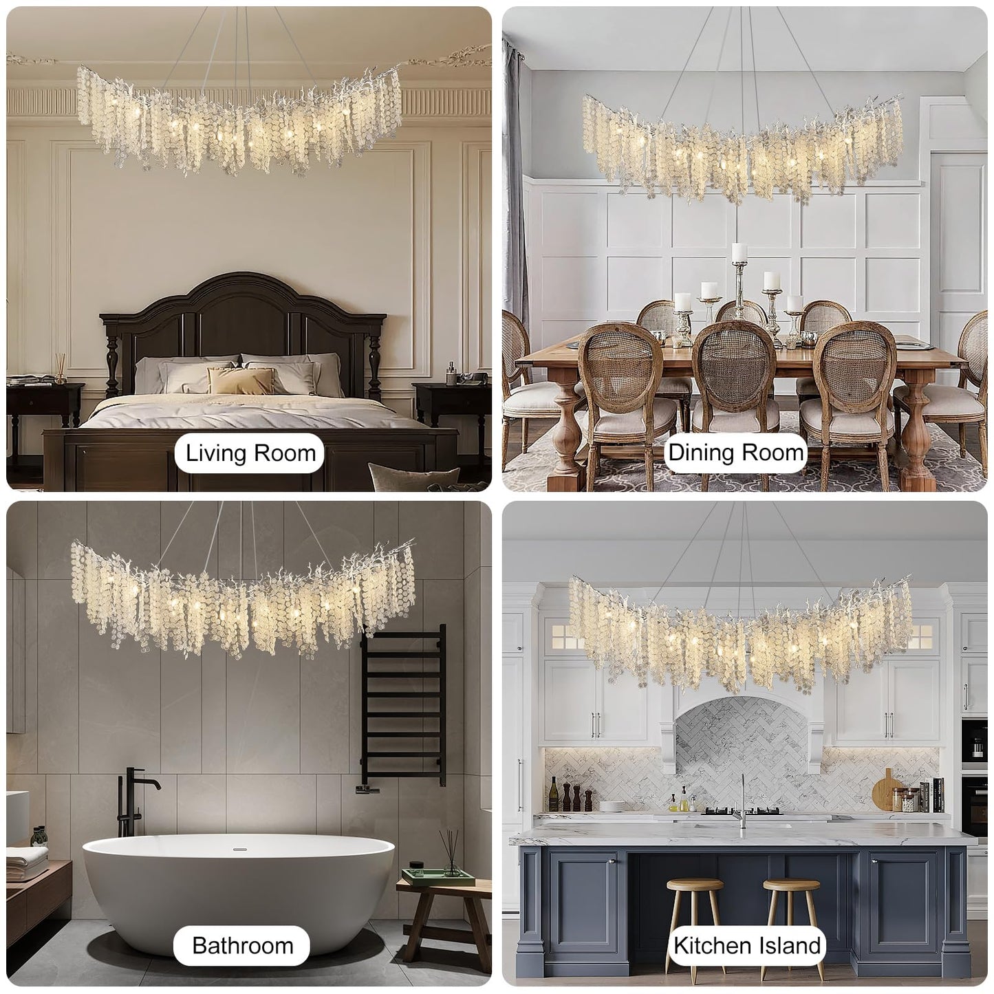 H134'' Modern Crystal Tree Branch Chandelier, Foyer High Ceiling Chandelier