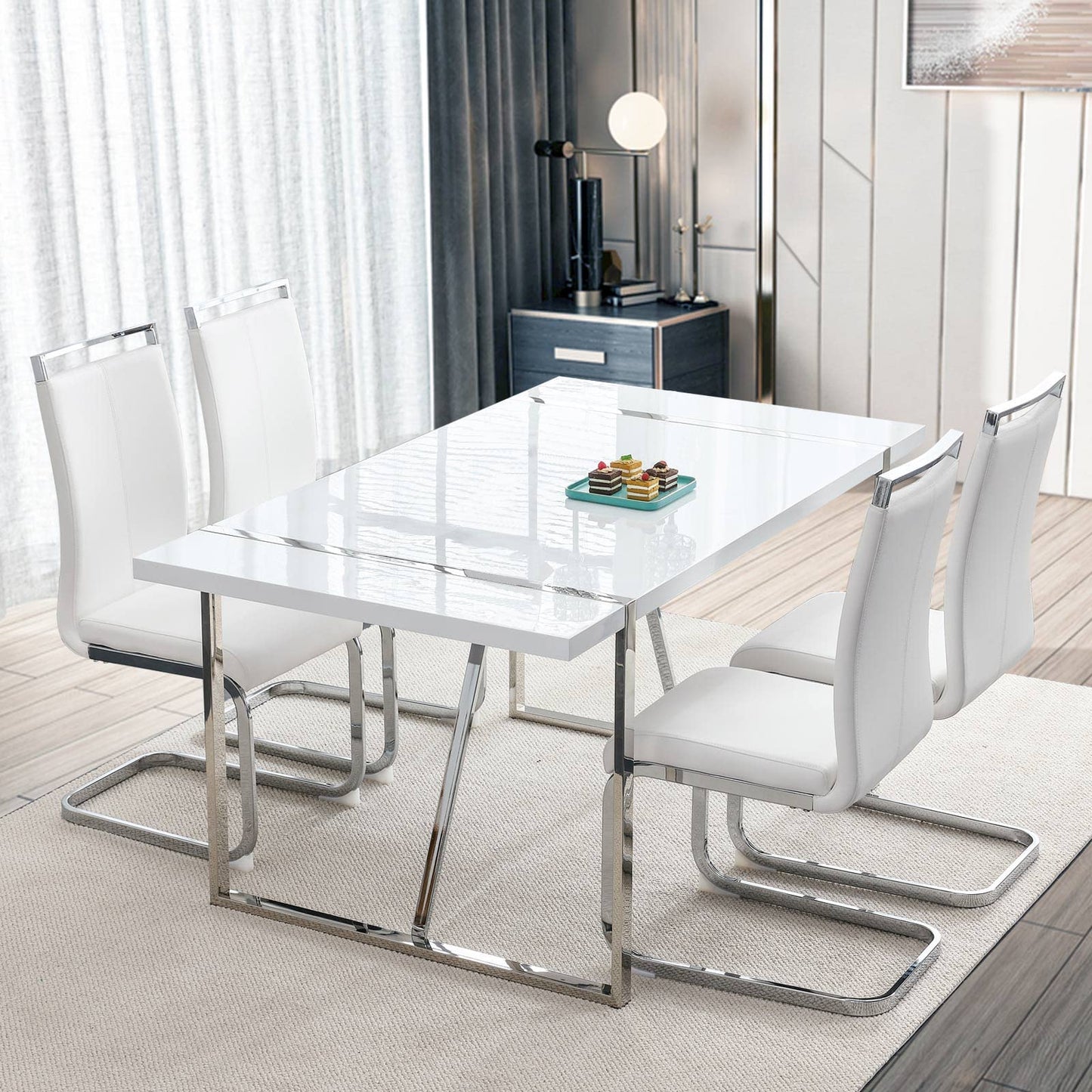 Dining Table Set for 4，5 Piece Dining Table Set