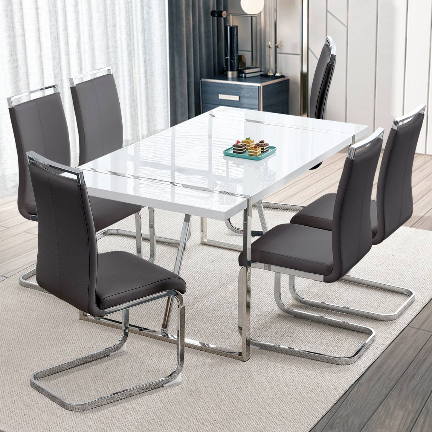 Dining Table Set for 4，5 Piece Dining Table Set