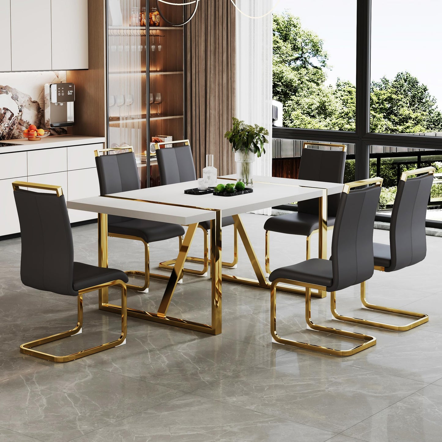 Dining Table Set for 4，5 Piece Dining Table Set