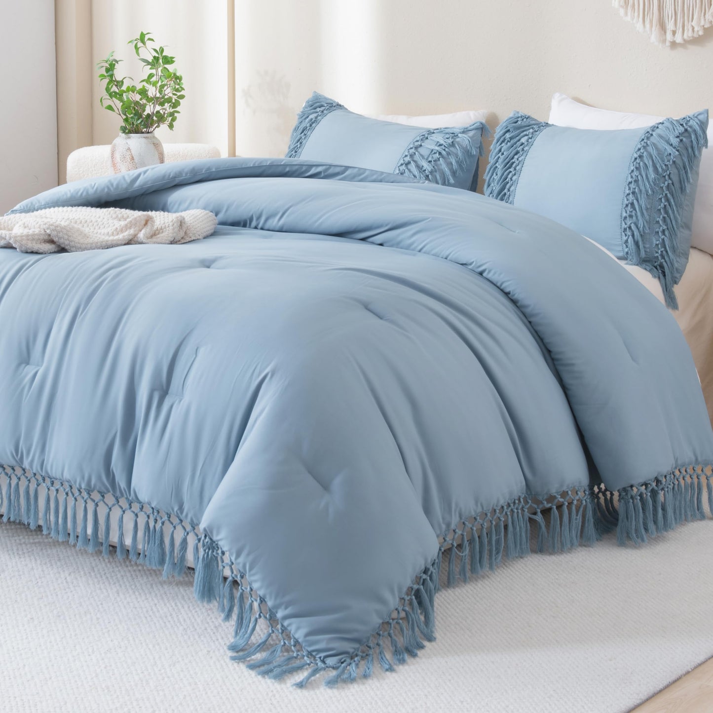 3 Pieces Boho Terracotta Lightweight Comforter Sets