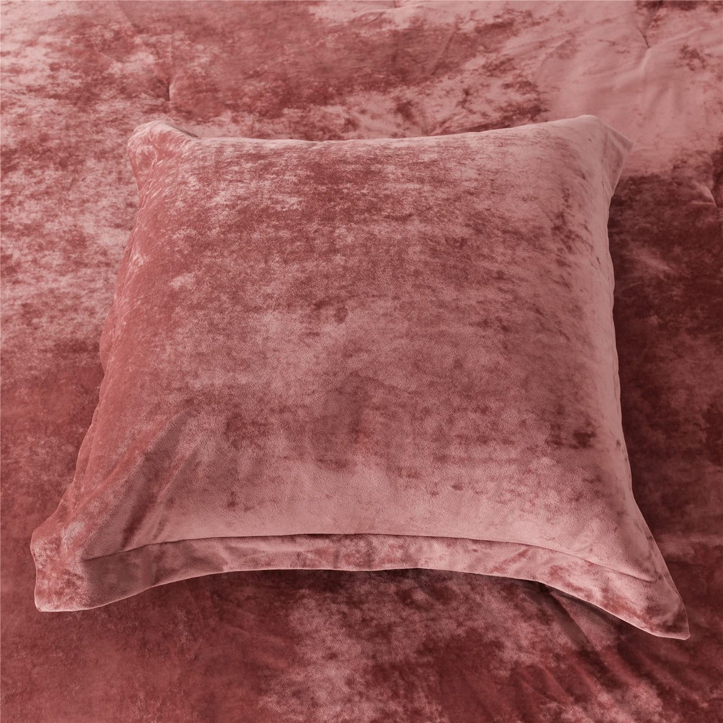 Distressed Velvet Comforter Set Brushed Solid Microfiber Reverse