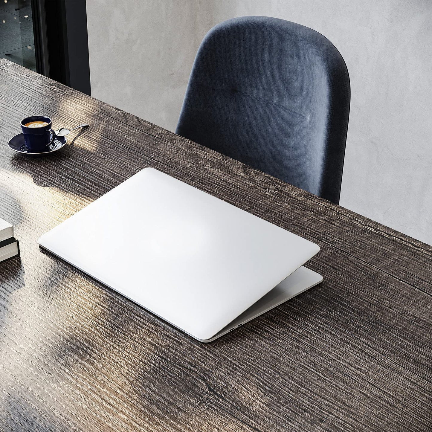 32 Inch Computer Desk, White Marble and Gold Leg