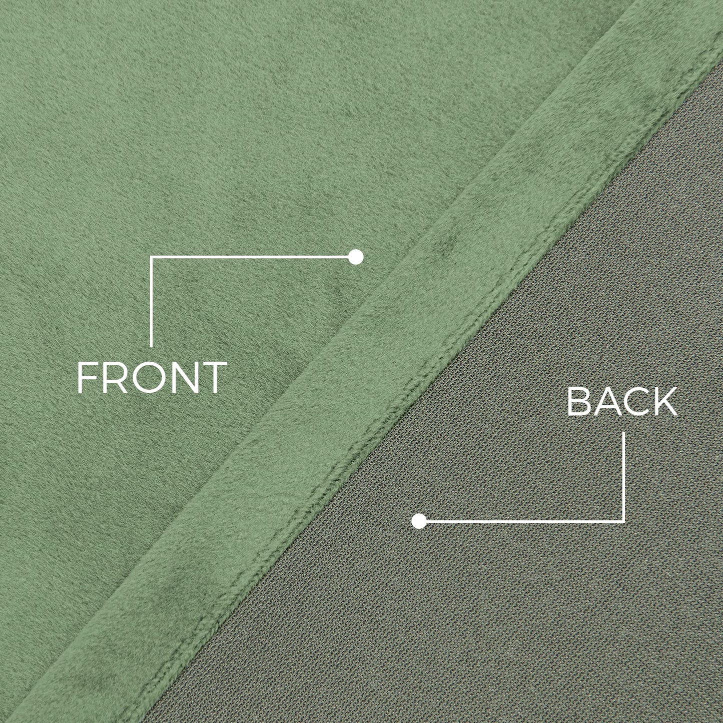 Green Velvet Blackout 90 Inch Curtains, Sage Green, 2 Panels