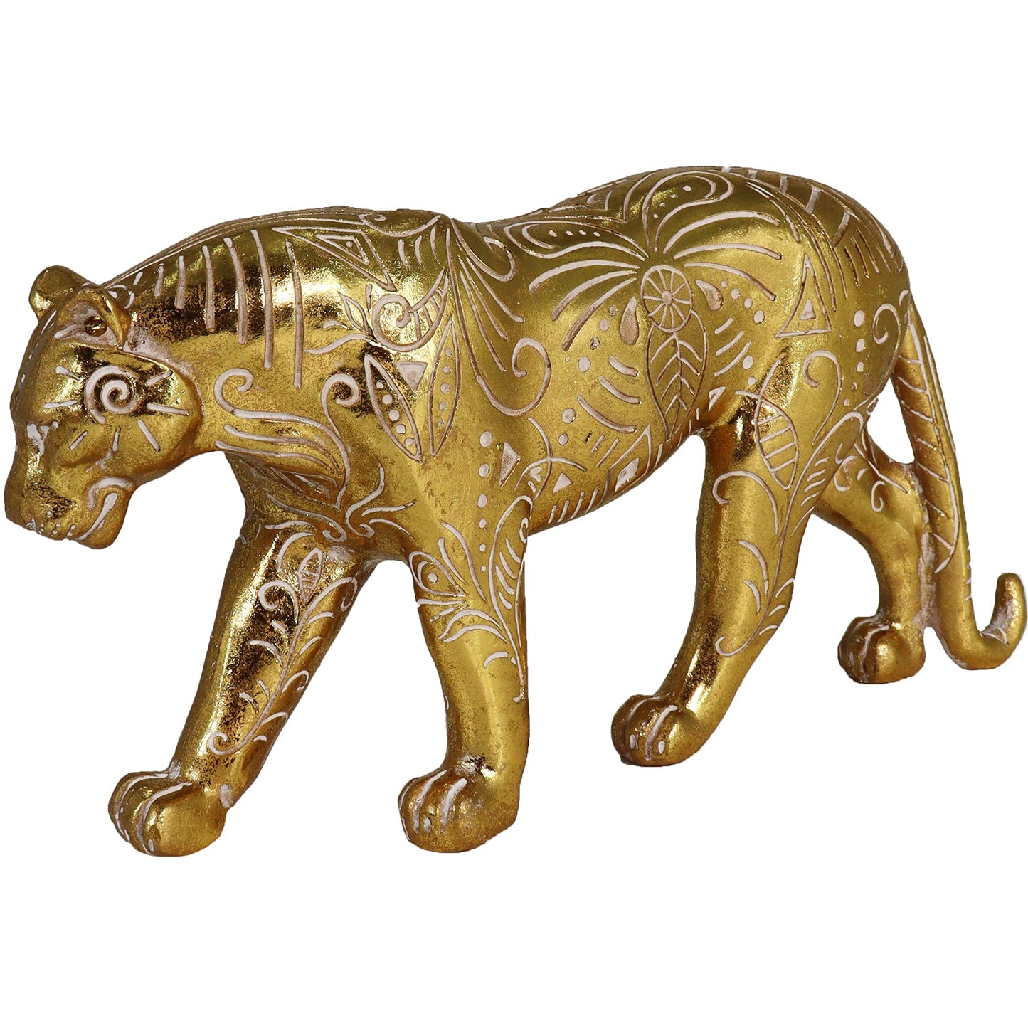 Gold Leopard Decor, Simple Modern Artwork Handmade Resin Statue