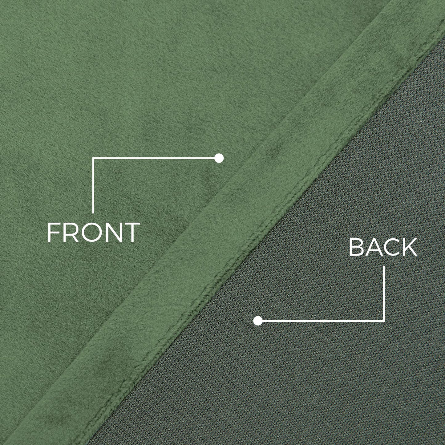 Green Velvet Blackout 90 Inch Curtains, Sage Green, 2 Panels