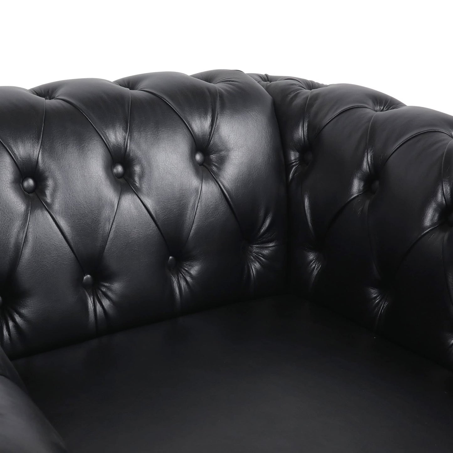 Chesterfield Velvet Modern Tufted Couch 3 Seater with Rolled Arms and Nailhead EK HOME FURNITURE