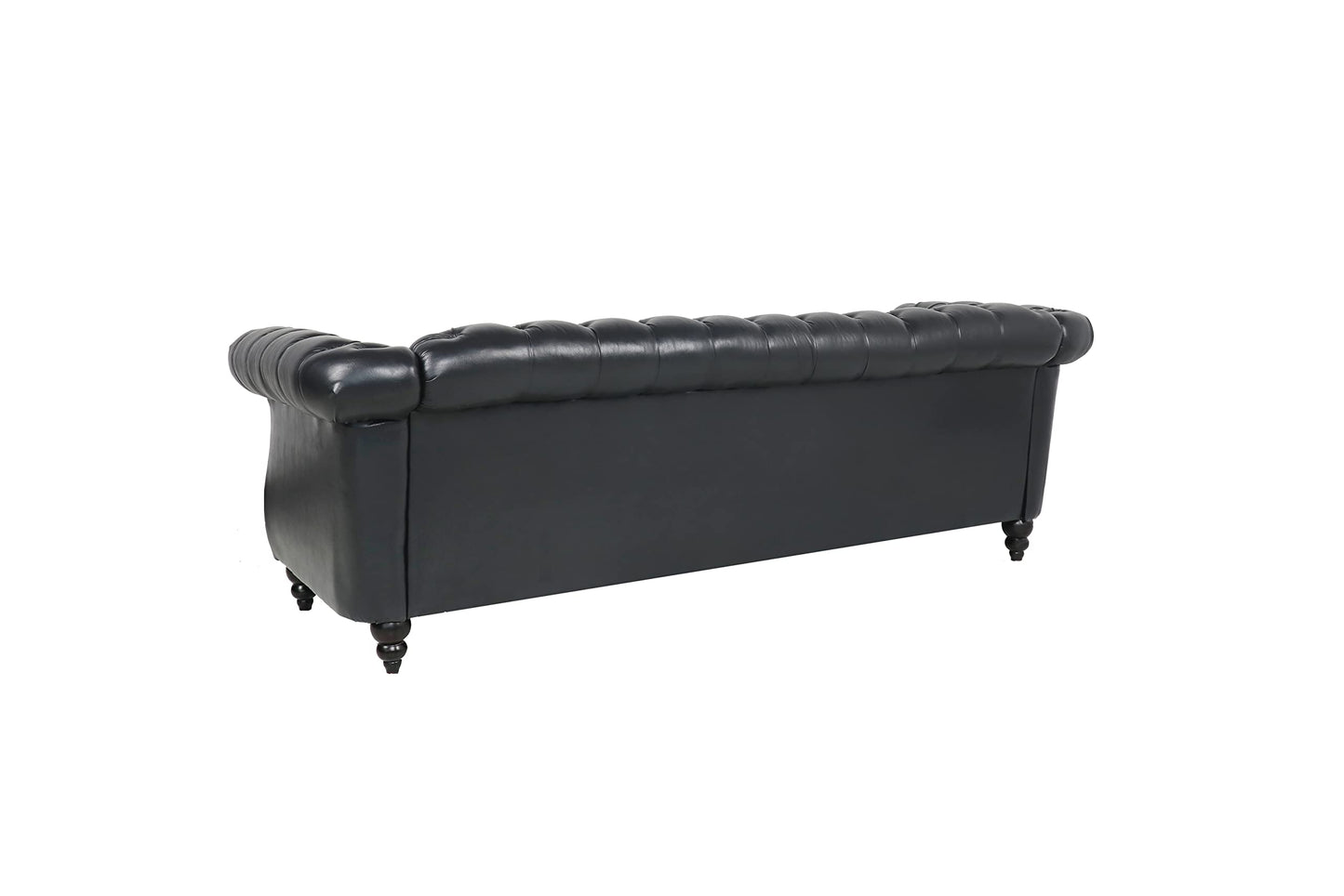 Chesterfield Velvet Modern Tufted Couch 3 Seater with Rolled Arms and Nailhead EK HOME FURNITURE