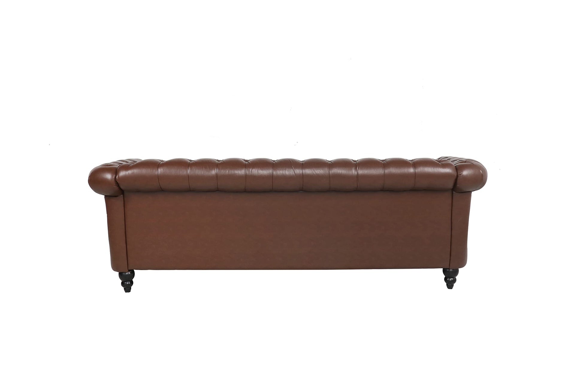 Chesterfield Velvet Modern Tufted Couch 3 Seater with Rolled Arms and Nailhead EK HOME FURNITURE