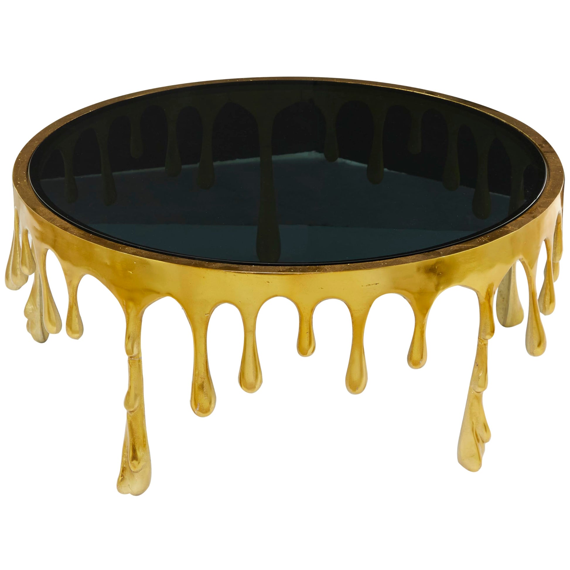 Deco 79 Coffee, Center Table 36" x 36" x 16", Gold EK HOME FURNITURE