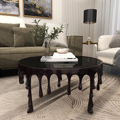 Deco 79 Coffee, Center Table 36" x 36" x 16", Gold EK HOME FURNITURE