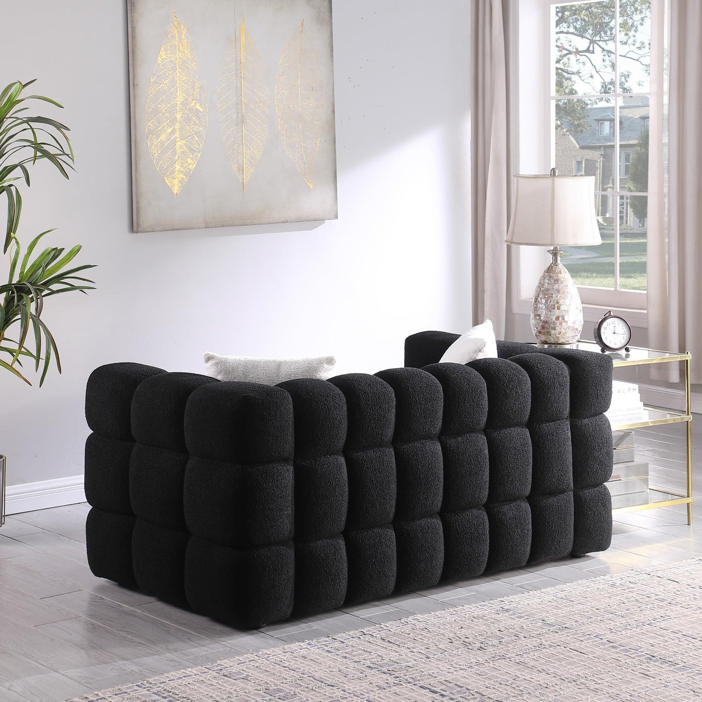 Extra Deep Seats, Modern L-Shape Couch, Marshmallow Tufted Sofa Bed EK HOME FURNITURE