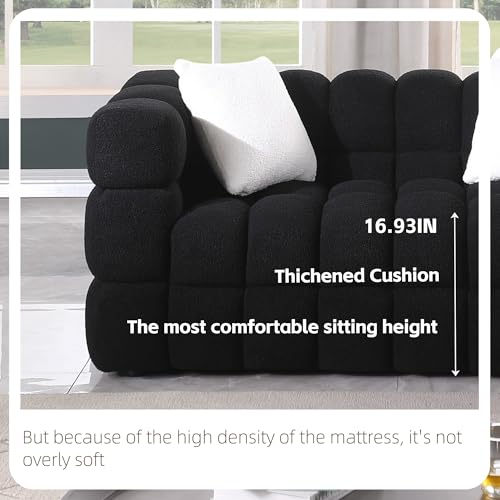 Extra Deep Seats, Modern L-Shape Couch, Marshmallow Tufted Sofa Bed EK HOME FURNITURE