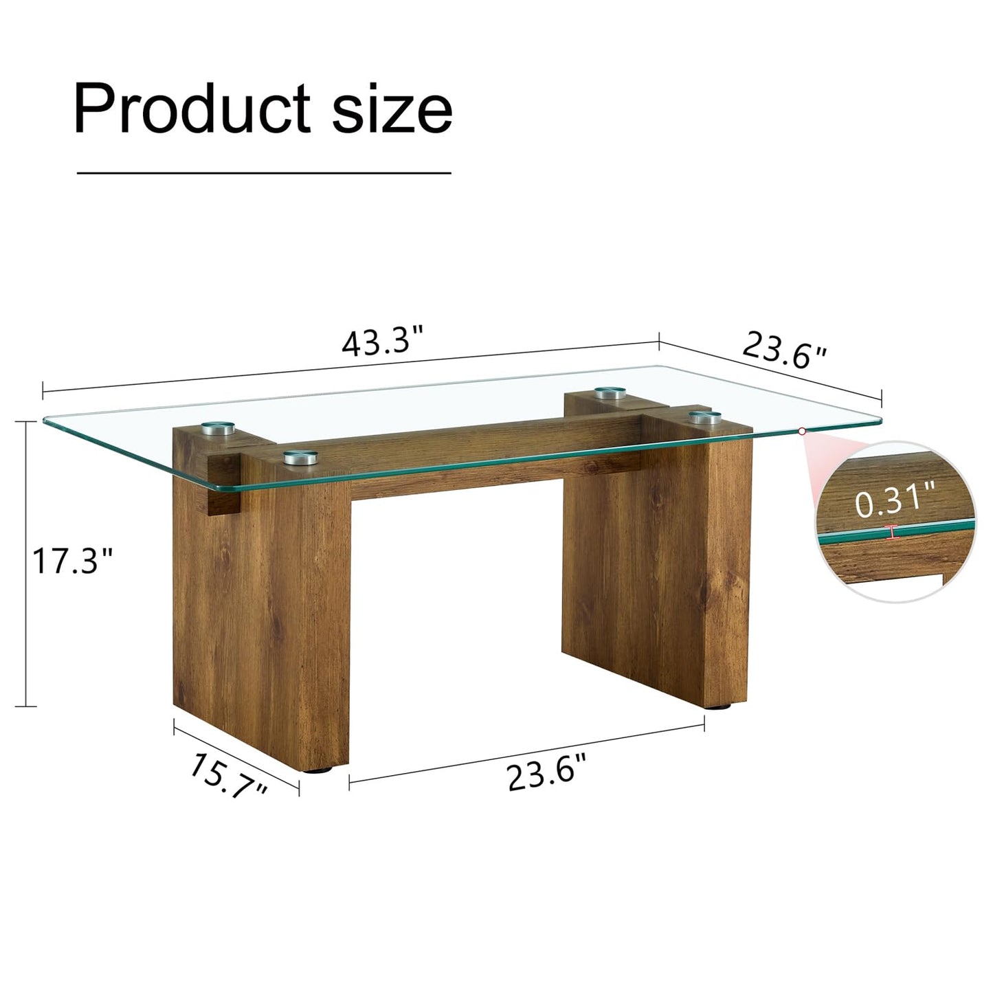 Glass Coffee Table with Marble Desktop, 3-Tier Circle Coffee Table EK HOME FURNITURE