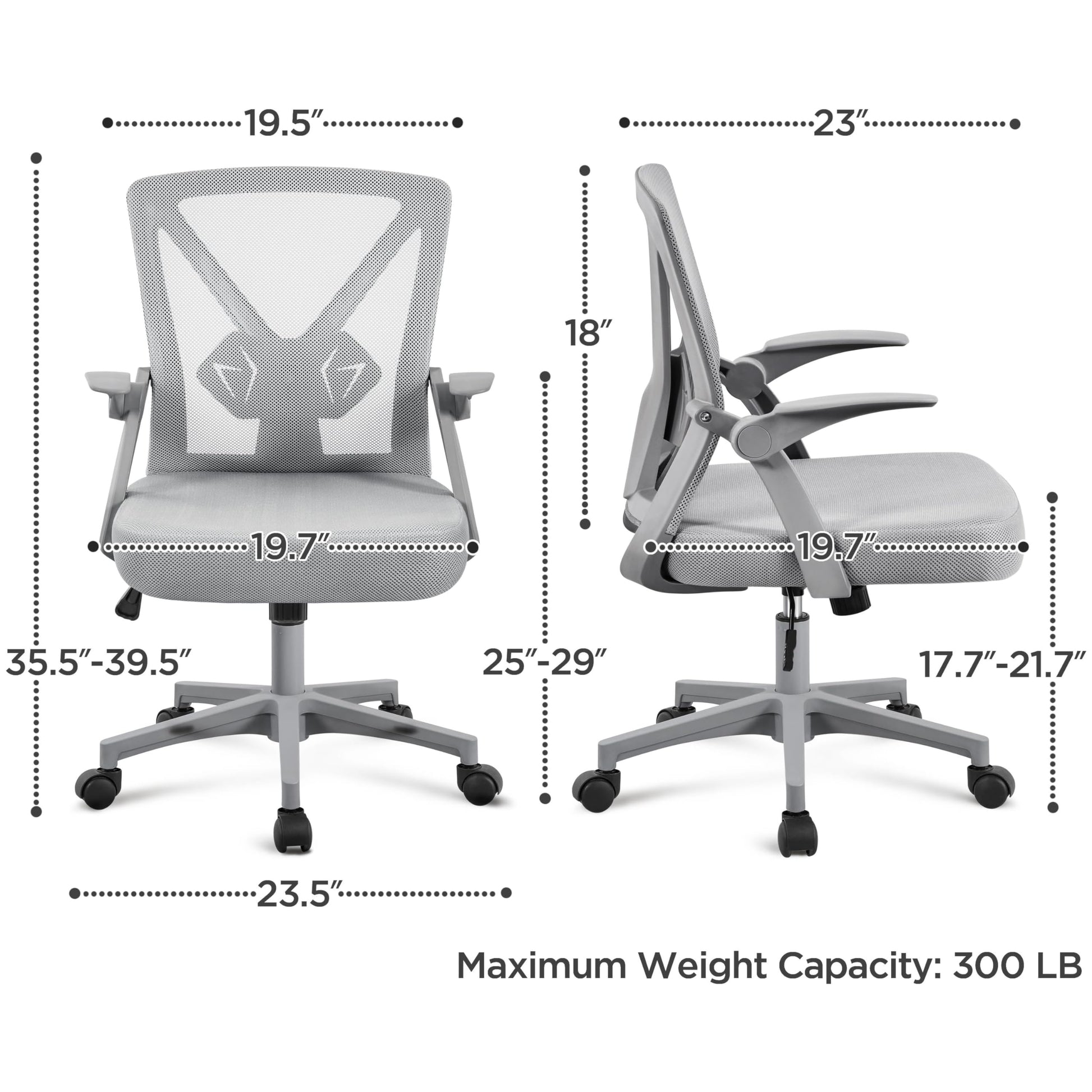 Mesh Office Desk with Adjustable Lumbar Support EK HOME FURNITURE