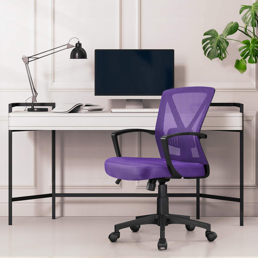 Mesh Office Desk with Adjustable Lumbar Support EK HOME FURNITURE