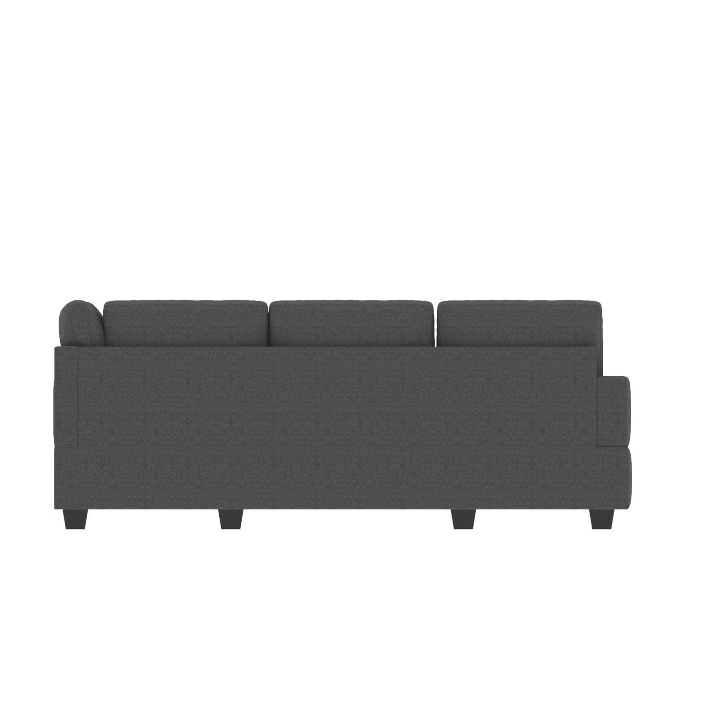 Modern, L U-Shape, 7 Seats Modular Sectional Sofa with Ottoman, Set with 3 Pillows EK HOME FURNITURE