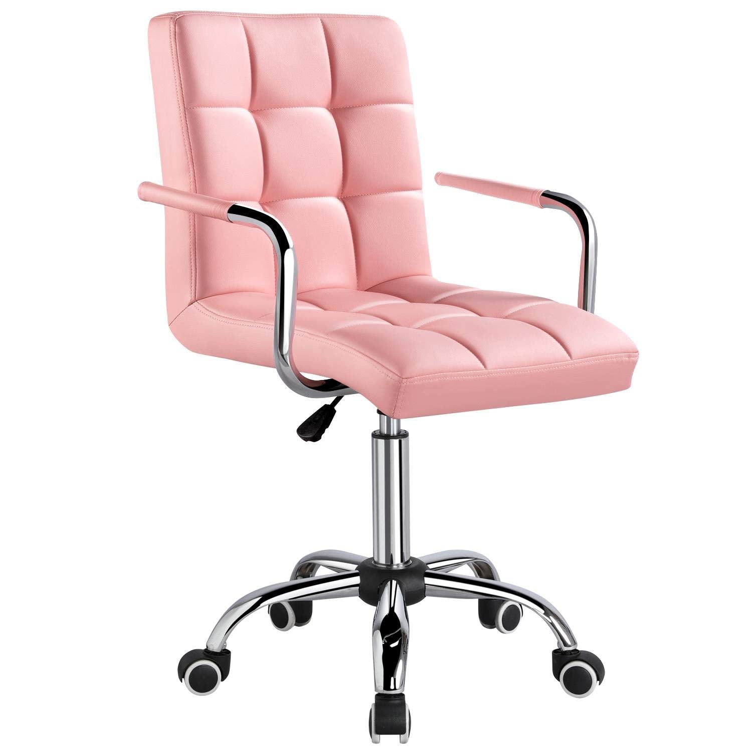 Modern Leather Office Chair, Midback Adjustable Executive Chair 360° EK HOME FURNITURE