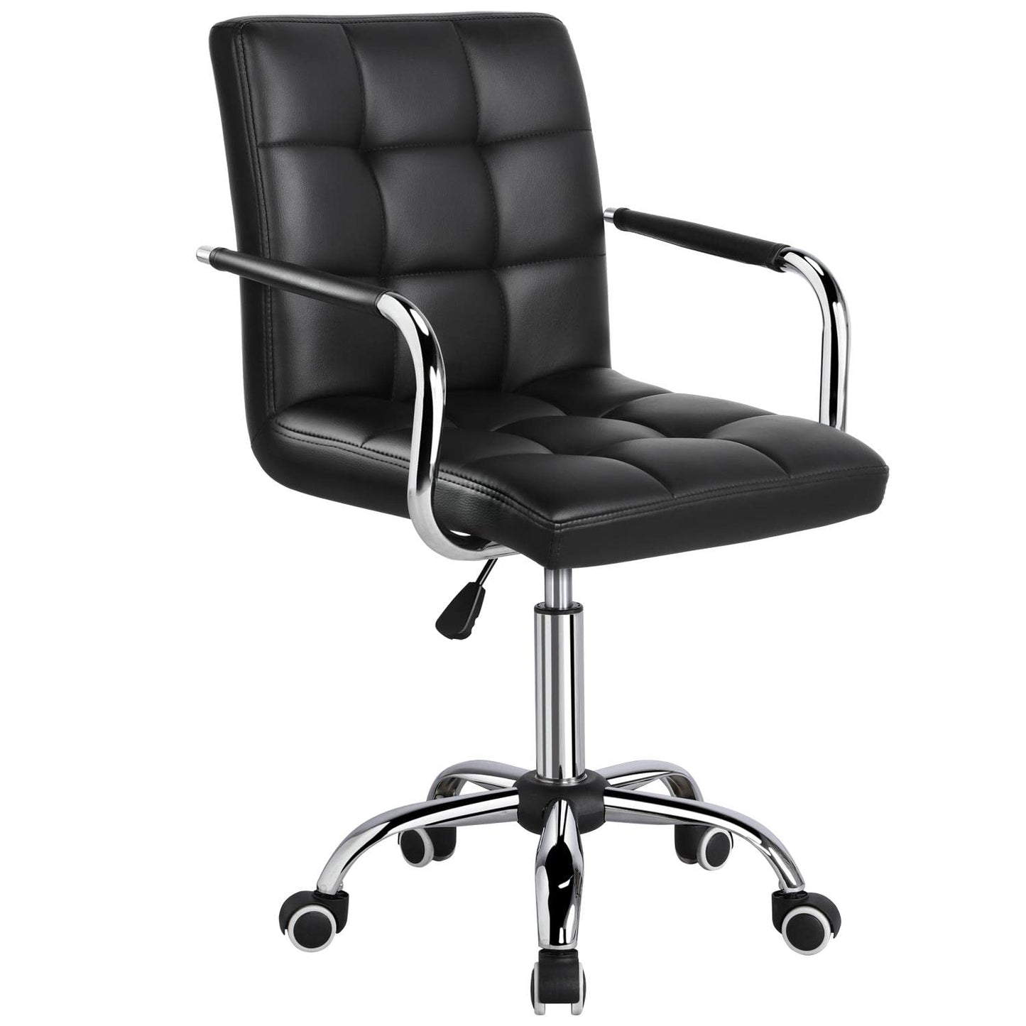 Modern Leather Office Chair, Midback Adjustable Executive Chair 360° EK HOME FURNITURE