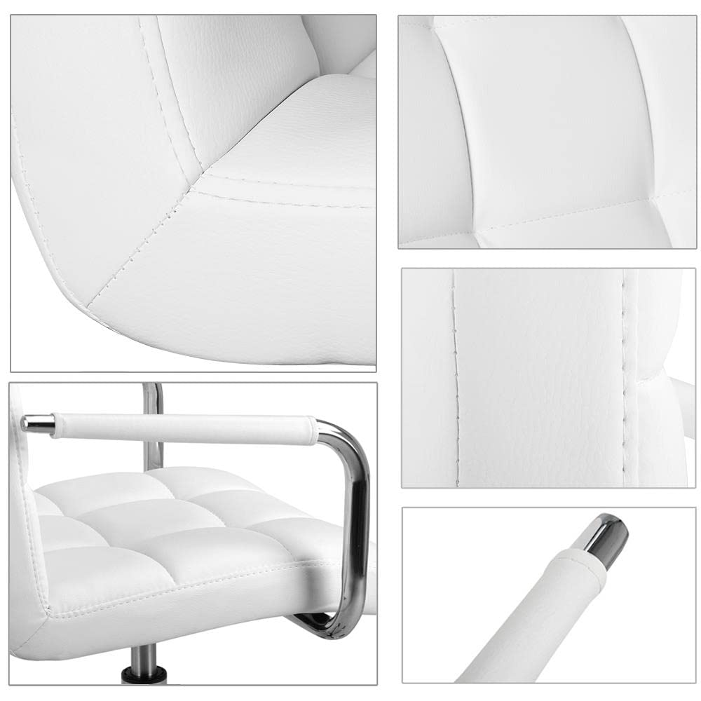 Modern Leather Office Chair, Midback Adjustable Executive Chair 360° EK HOME FURNITURE