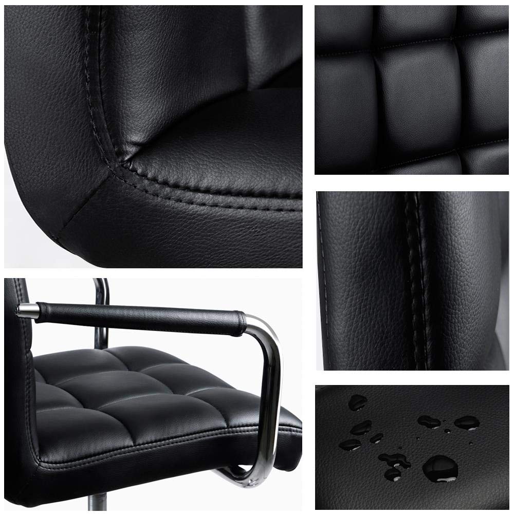 Modern Leather Office Chair, Midback Adjustable Executive Chair 360° EK HOME FURNITURE