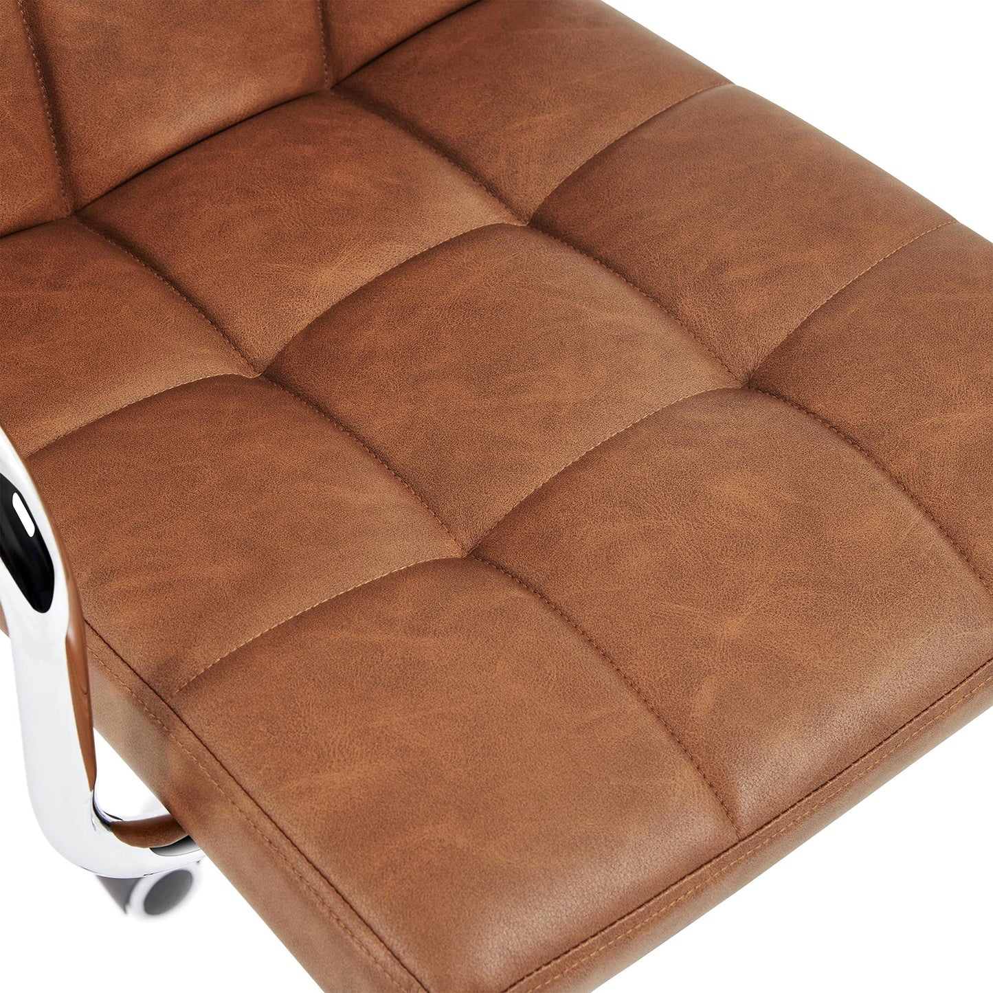 Modern Leather Office Chair, Midback Adjustable Executive Chair 360° EK HOME FURNITURE