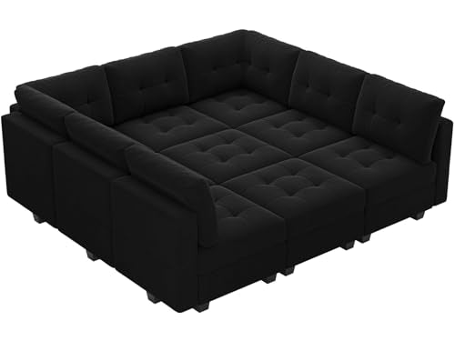 Modular Sleeper Sofa Sectional Couch with Storage Seats Velvet Convertible Sectional EK HOME FURNITURE