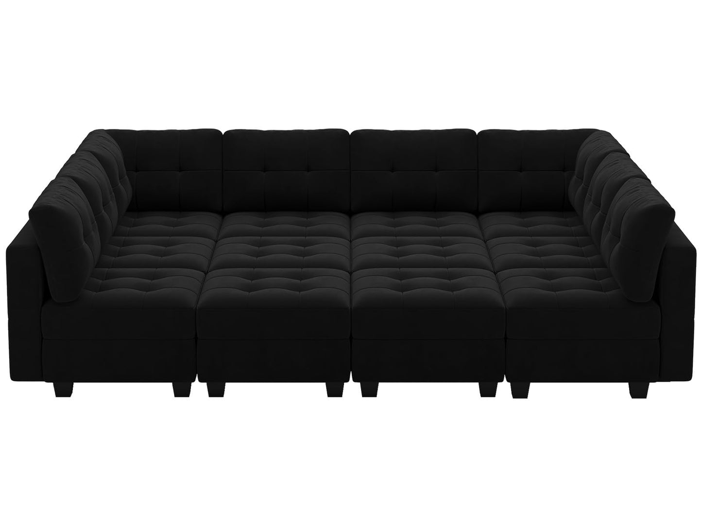 Modular Sleeper Sofa Sectional Couch with Storage Seats Velvet Convertible Sectional EK HOME FURNITURE