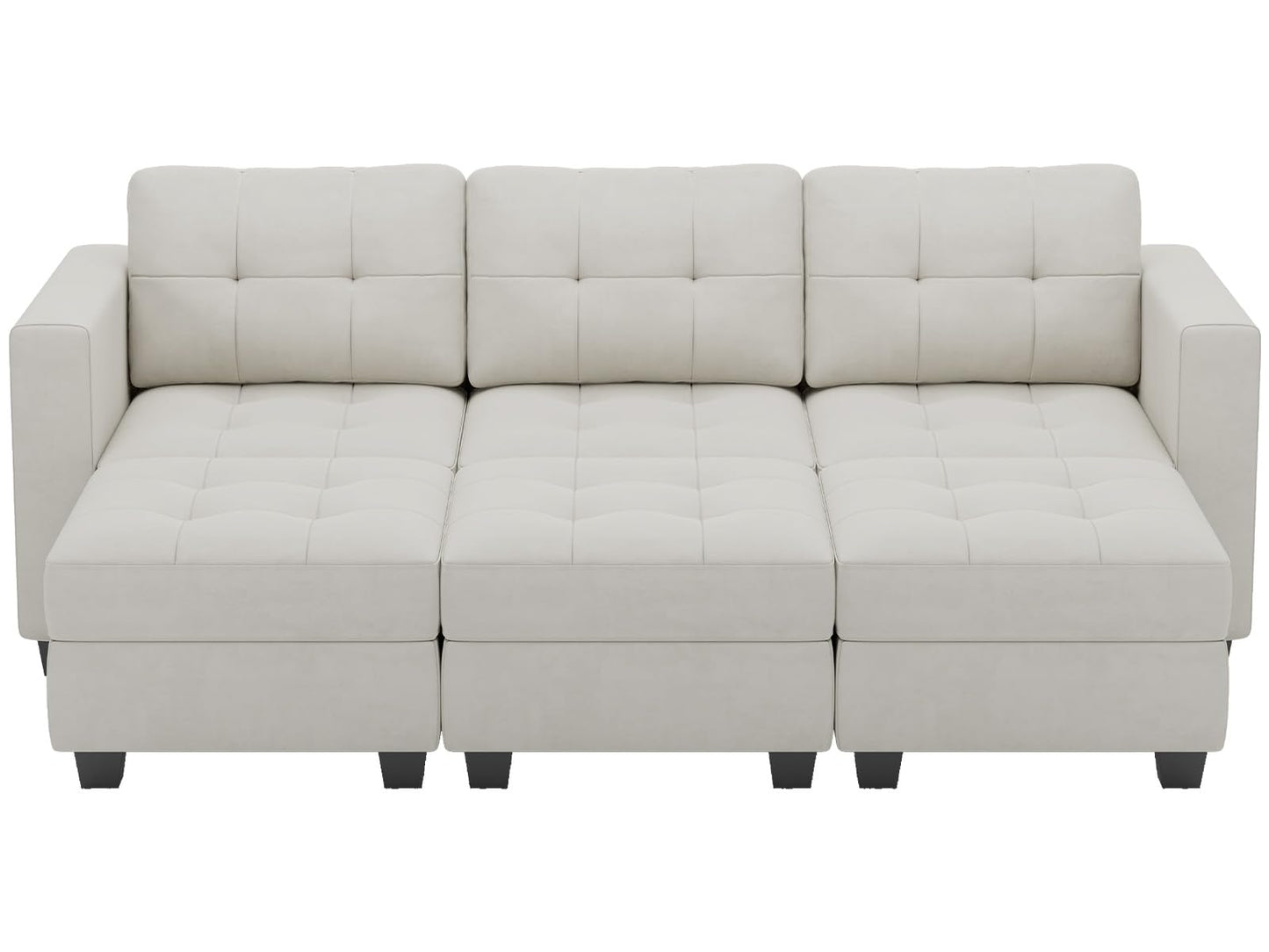 Modular Sleeper Sofa Sectional Couch with Storage Seats Velvet Convertible Sectional EK HOME FURNITURE