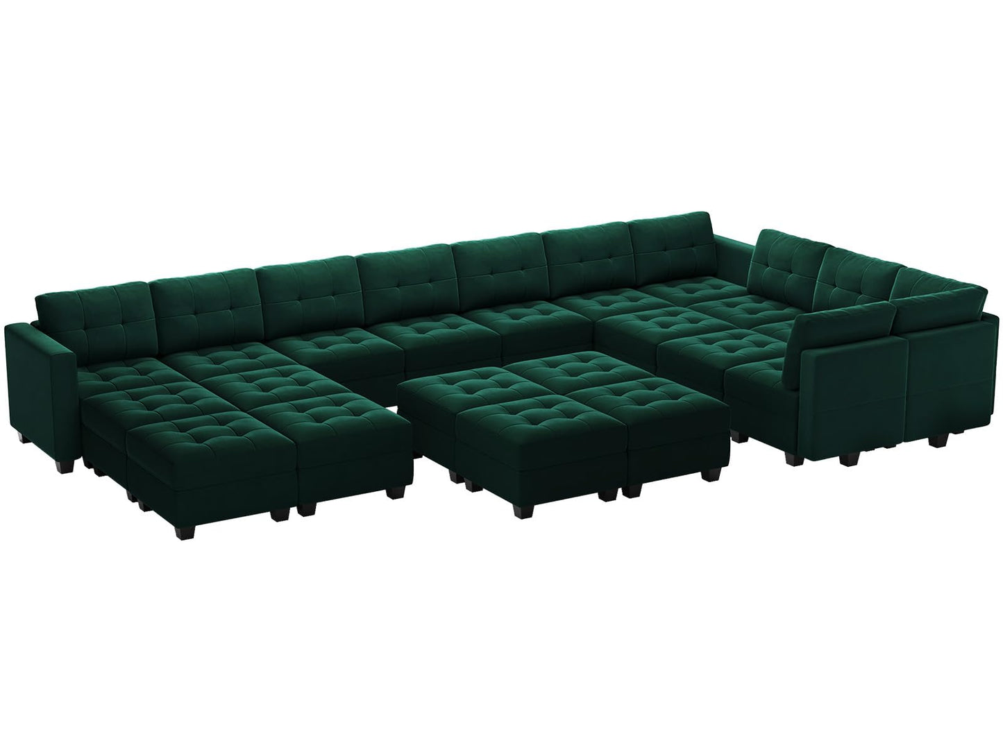 Modular Sleeper Sofa Sectional Couch with Storage Seats Velvet Convertible Sectional EK HOME FURNITURE