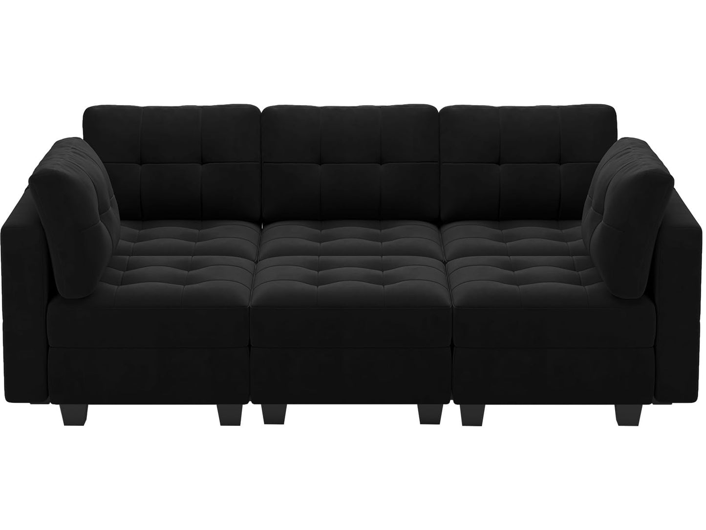 Modular Sleeper Sofa Sectional Couch with Storage Seats Velvet Convertible Sectional EK HOME FURNITURE