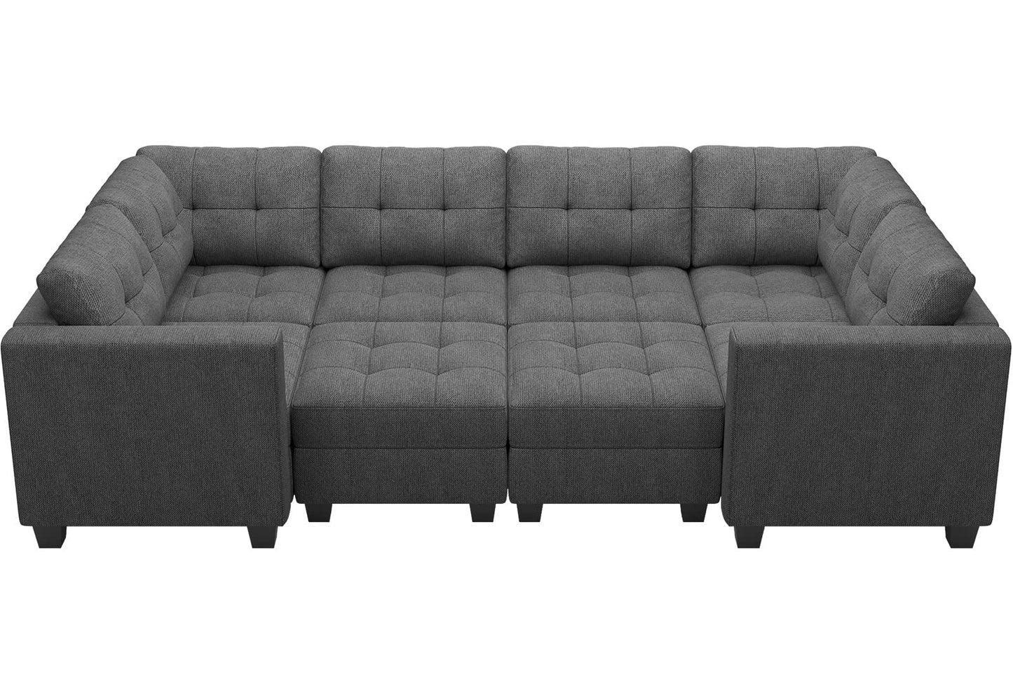 Modular Sofa Bed Set Sectional Oversized Couch Storage Seats EK HOME FURNITURE