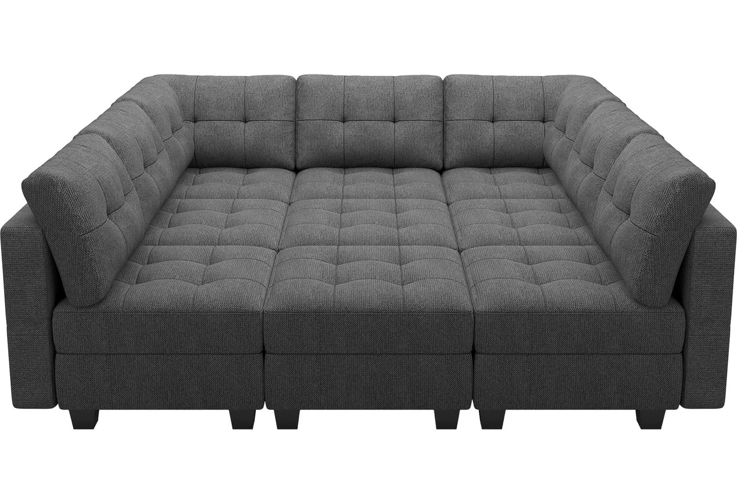 Modular Sofa Bed Set Sectional Oversized Couch Storage Seats EK HOME FURNITURE