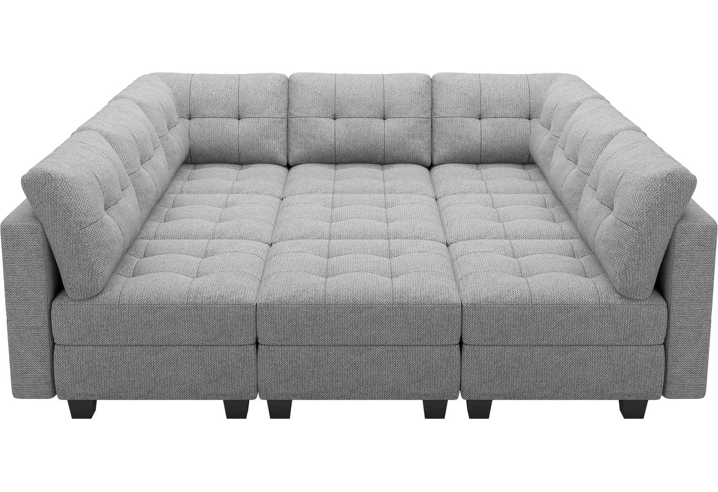 Modular Sofa Bed Set Sectional Oversized Couch Storage Seats EK HOME FURNITURE