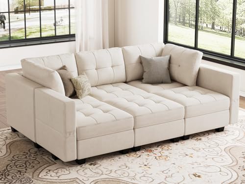 Modular Sofa Bed Set Sectional Oversized Couch Storage Seats EK HOME FURNITURE