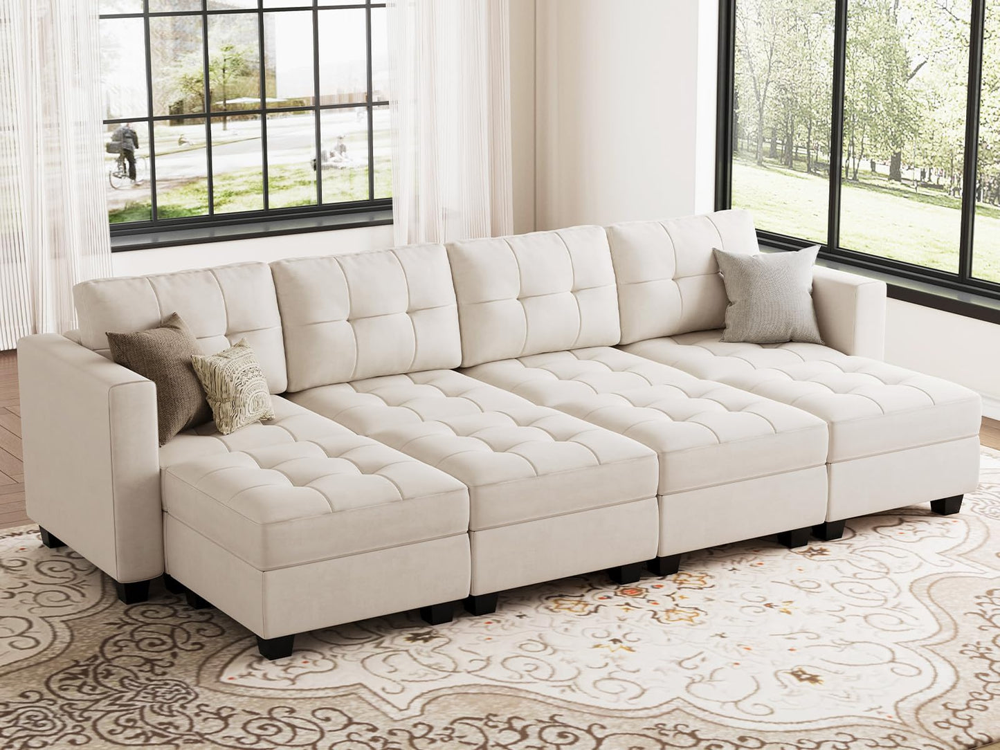 Modular Sofa Bed Set Sectional Oversized Couch Storage Seats EK HOME FURNITURE