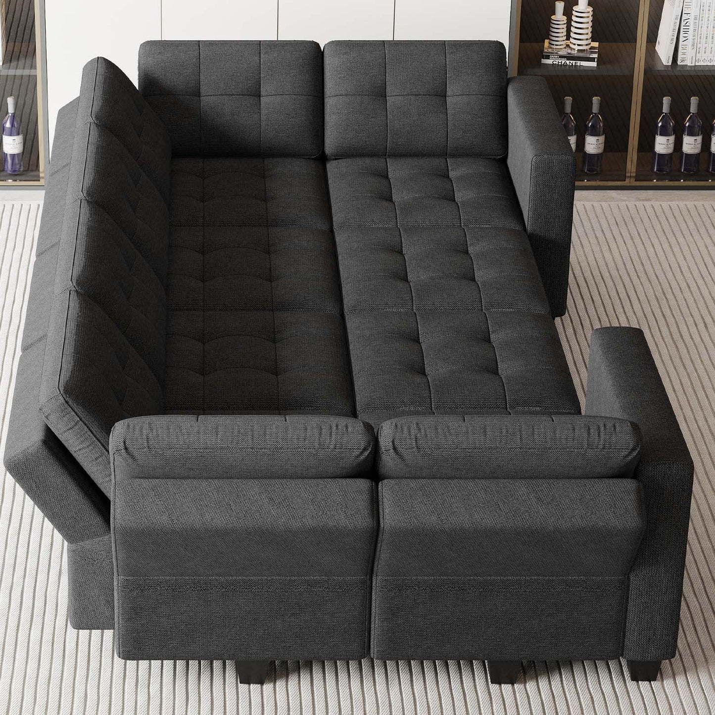 Modular Sofa Bed Set Sectional Oversized Couch Storage Seats EK HOME FURNITURE