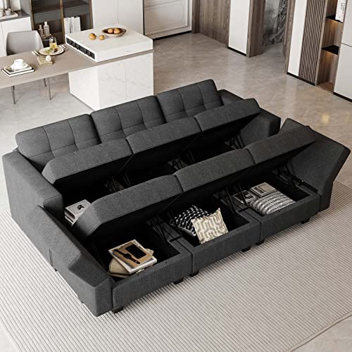 Modular Sofa Bed Set Sectional Oversized Couch Storage Seats EK HOME FURNITURE