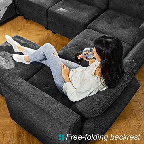 Modular Sofa Bed Set Sectional Oversized Couch Storage Seats EK HOME FURNITURE