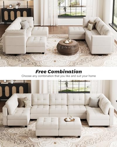 Modular Sofa Bed Set Sectional Oversized Couch Storage Seats EK HOME FURNITURE