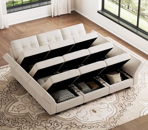 Modular Sofa Bed Set Sectional Oversized Couch Storage Seats EK HOME FURNITURE