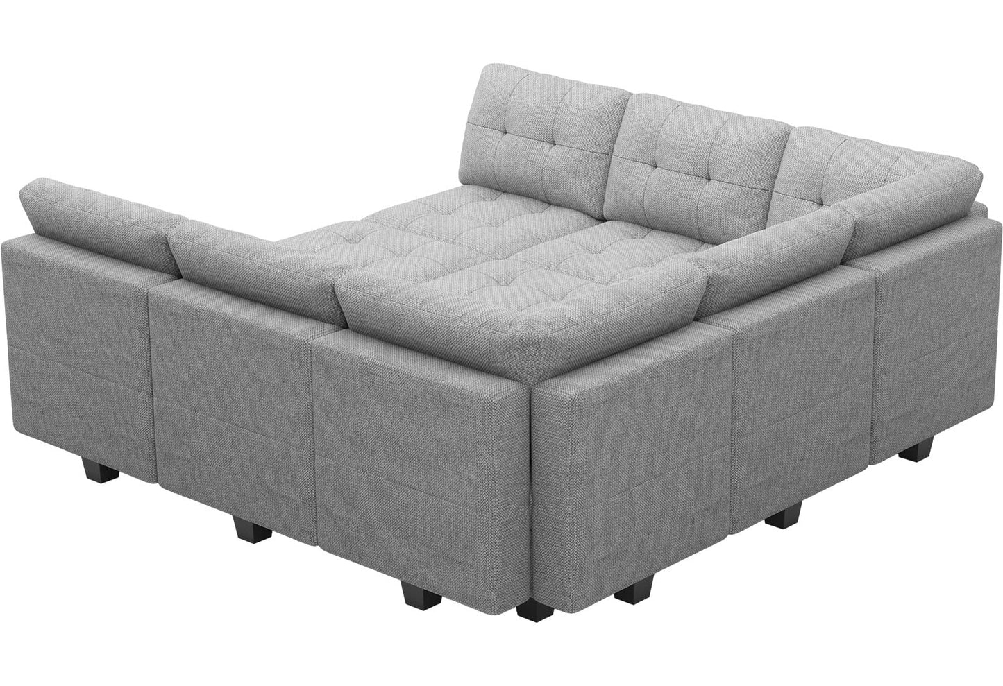 Modular Sofa Bed Set Sectional Oversized Couch Storage Seats EK HOME FURNITURE