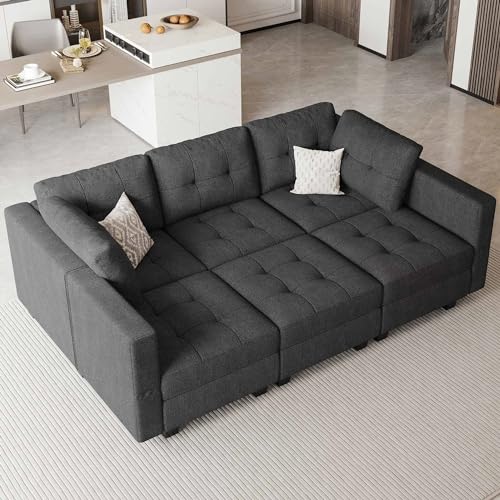 Modular Sofa Bed Set Sectional Oversized Couch Storage Seats EK HOME FURNITURE